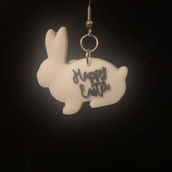 Easter bunny earrings - Picture 2 of 3